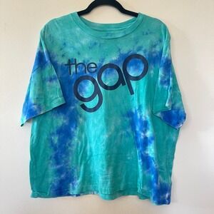 Single Stitch Gap 50th Anniversary T-Shirt Mens XL Blue Green Tie Dye Streetwear